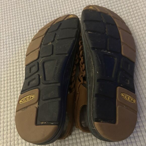 Womens KEEN UNEEK Paracord Braided Rope Brown Suede Sandals Size 10 Waterproof - Picture 4 of 11